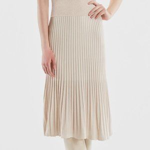 Sandstone Ribbed A-Line Skirt